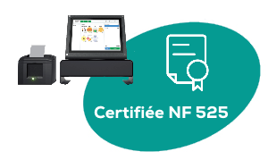 Caisse enregistreuse tactile certifiée NF525